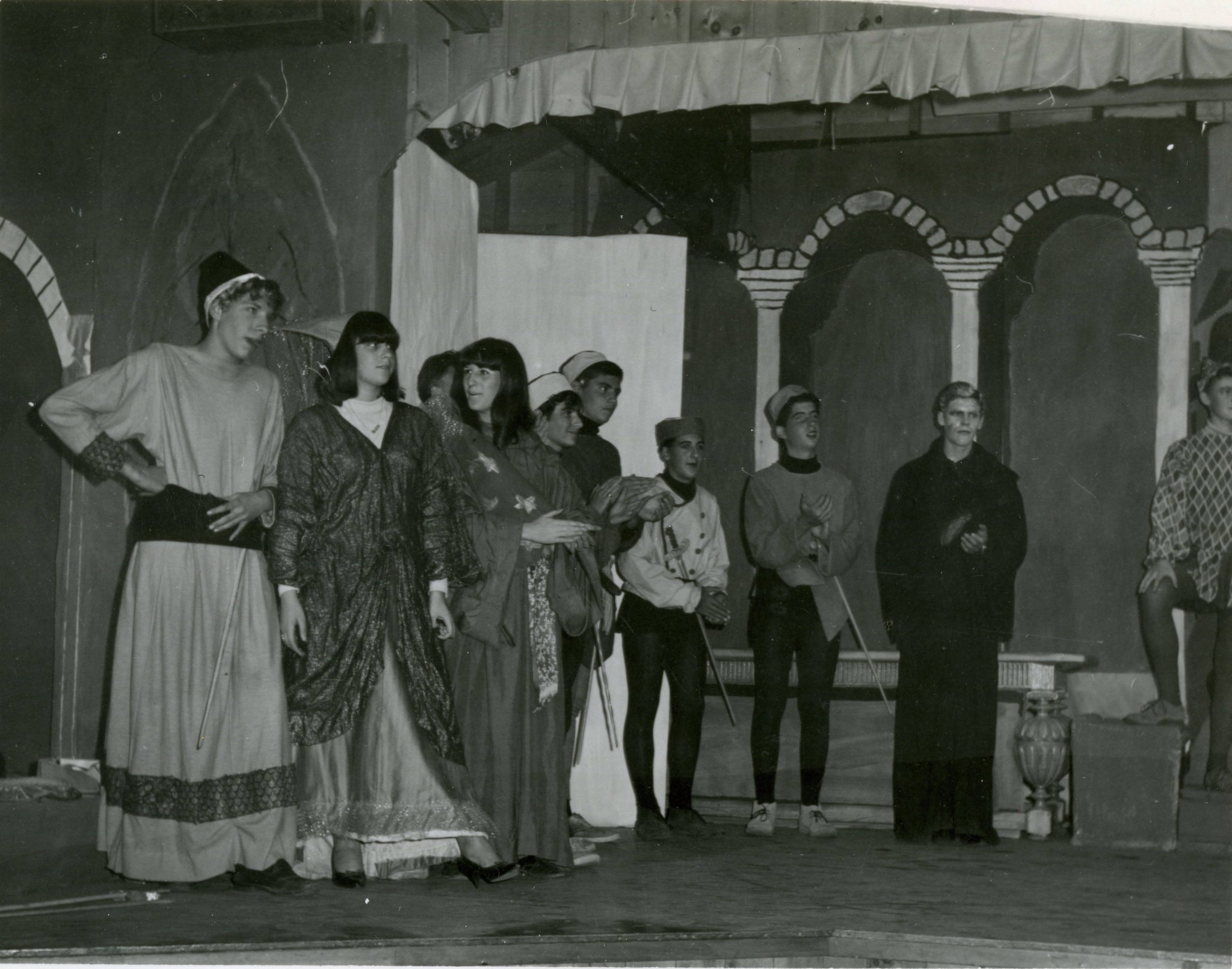 Performing in a play