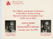Invitation to Men’s Service Group at Baycrest